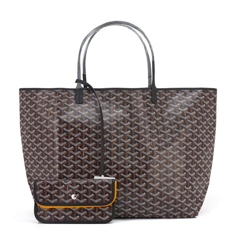 goyard black brown tote|goyard saint louis tote price.